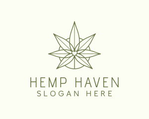 Natural Marijuana Leaf logo design