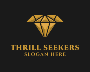 Gold Diamond Letter T logo design