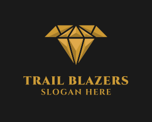 Gold Diamond Letter T logo design