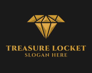 Gold Diamond Letter T logo design