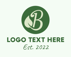 Sustainability - Organic Cosmetic Leaf logo design