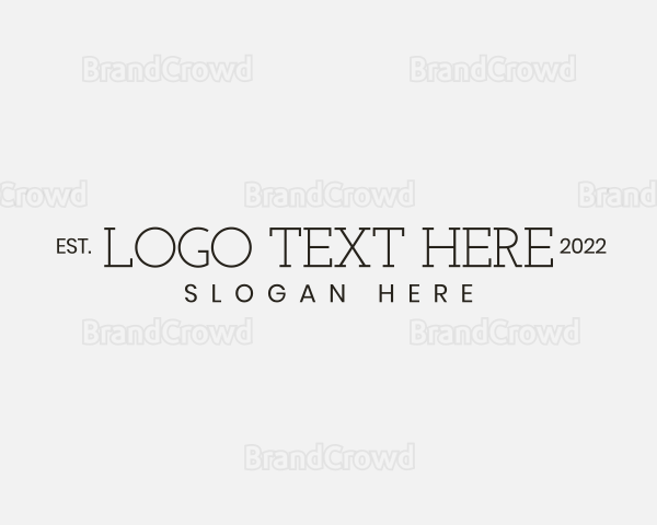 Minimalist Company Firm Wordmark Logo