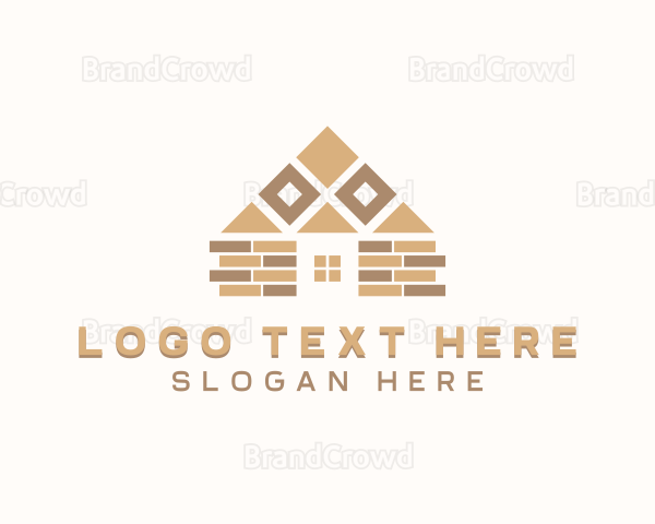 Tile Flooring Pavement Logo