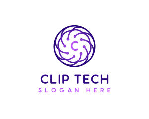 Tech Company Cyberspace logo design