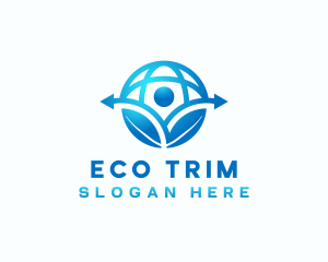 Eco Global Arrow logo design