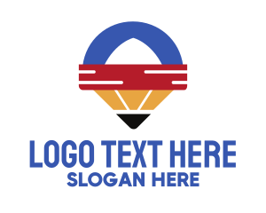 School - Pencil Locator App logo design