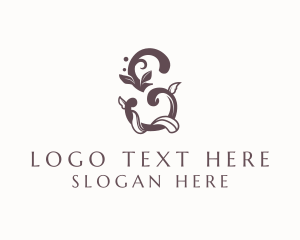 Flower Shop - Elegant Vine Letter S logo design