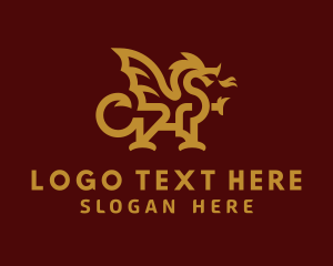 Dragon - Dragon Mythical Creature logo design