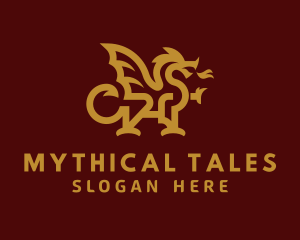 Dragon Mythical Creature logo design