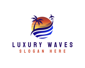 Beach Island Vacation logo design