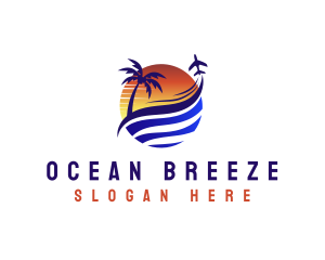 Beach Island Vacation logo design