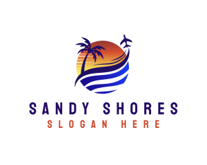 Beach Island Vacation logo design