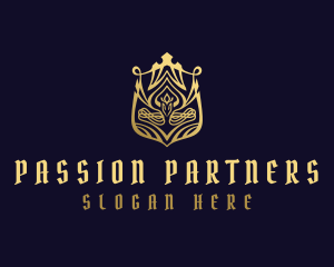 Luxury Golden Shield logo design