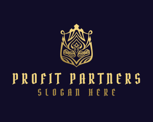 Luxury Golden Shield logo design