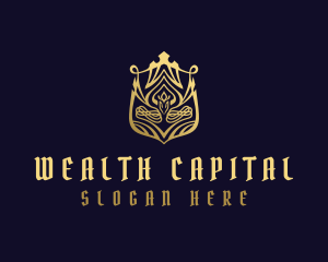 Luxury Golden Shield logo design