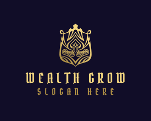 Luxury Golden Shield logo design