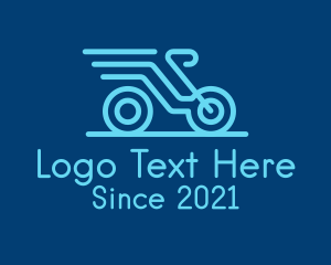 Motorcycle Club - Blue Delivery Bike logo design