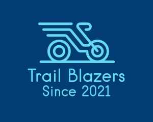 Blue Delivery Bike logo design