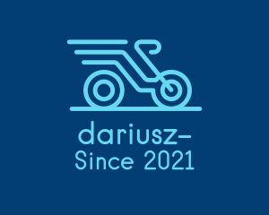 Motorcycle Club - Blue Delivery Bike logo design
