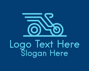 Blue Delivery Bike Logo