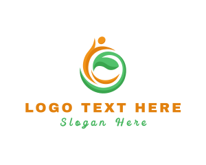 Yoga - Human Leaf Community logo design