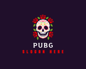 Muerte - Mexican Skull Rose logo design