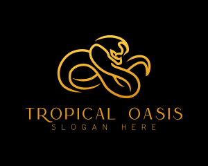 Exotic - Gold Cobra Reptile logo design