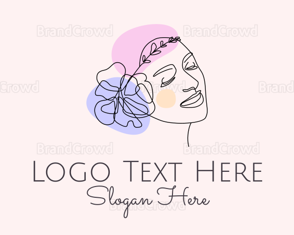 Fashion Woman Flower Logo