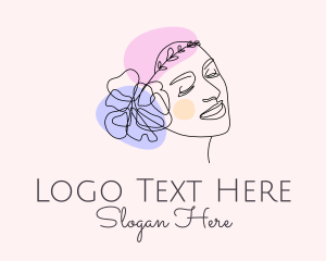 Flower Arrangement - Fashion Woman Flower logo design