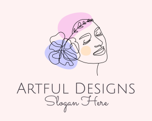 Fashion Woman Flower logo design