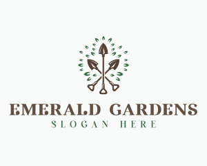 Gardening Shovel Landscaping logo design