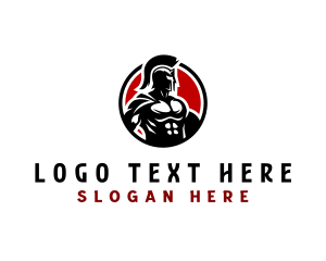 Helmet - Spartan Fitness Gym logo design
