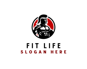 Spartan Fitness Gym logo design