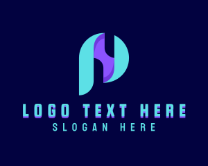 Network - Game Technology Letter P logo design