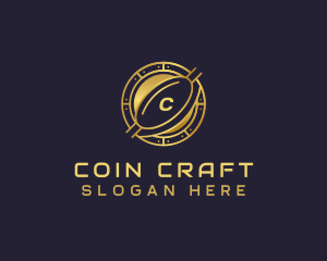 Coin Cryptocurrency Technology logo design