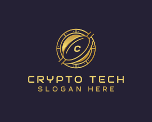 Coin Cryptocurrency Technology logo design