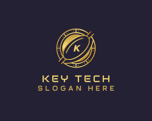 Coin Cryptocurrency Technology logo design