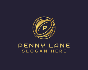 Penny - Coin Cryptocurrency Technology logo design