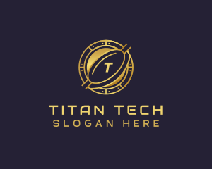 Coin Cryptocurrency Technology logo design