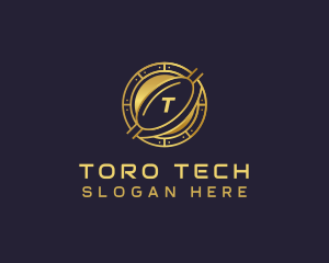 Coin Cryptocurrency Technology logo design