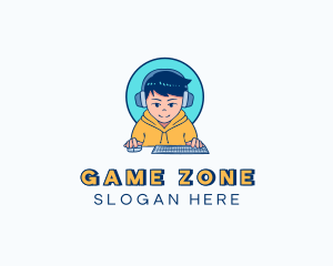 Computer Gamer Boy logo design