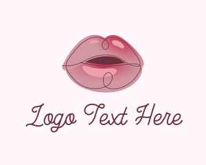 Beauty Vlogger - Glossy Full Lips logo design