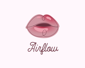 Glossy Full Lips logo design