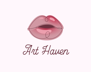 Glossy Full Lips logo design