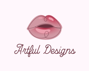 Glossy Full Lips logo design