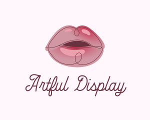 Glossy Full Lips logo design