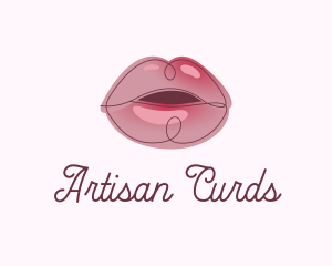 Glossy Full Lips logo design