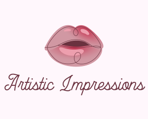 Glossy Full Lips logo design