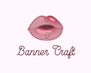 Glossy Full Lips logo design