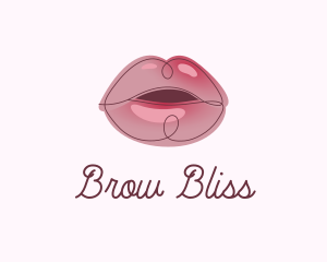 Glossy Full Lips logo design